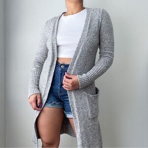 Athleta Wool Blend Open Front Longline Duster Cardigan XS